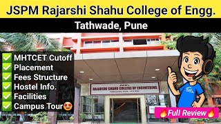 Jspm Rajarshi Shahu College of Engineering Tathwade Pune Review🔥JSPM roscoe Cutoff Placement Fees 🤩 [upl. by Sagerman68]