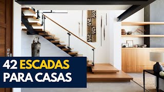 42 MODELOS DE ESCADAS INTERNAS PARA CASA [upl. by Eiroc974]