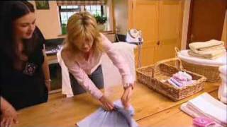 Anthea Turner  Perfect Housewife Tshirt folding [upl. by Amairam]