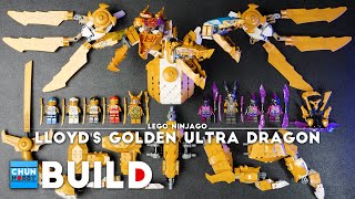 LEGO Speed Build Ninjago 71774 Lloyds Golden Ultra Dragon  LEGO Ninjago 2022  Beat Build [upl. by Sirrah236]