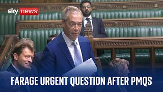 PMQs followed by Nigel Farage urgent question [upl. by Redford]