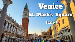 Venice  St Marks Square the central place of the city Italy 🇮🇹4K [upl. by Elauqsap936]