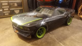 Lets take a look at an HPI RS4 3 Evo rtr 1969 Mustang 110 Nitro touring car with T30 18 engine [upl. by Eitirahc]