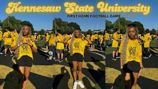 GRWM amp First Football Game  Kennesaw State University [upl. by Nirred]