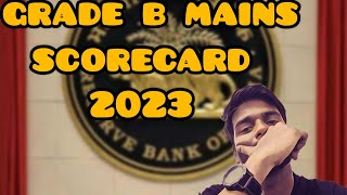 My Rbi Grade B mains Scorecard 2023rbigradeb rbi rbiassistant sbiclerk ibps [upl. by Kcinom]