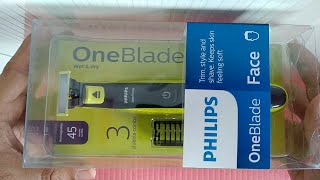 Philips OneBlade unboxing first time in India 🇮🇳 Hindi [upl. by Ainnat872]