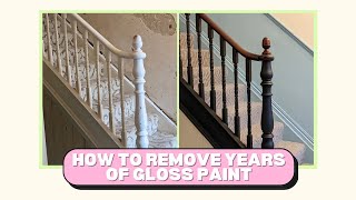 How to remove gloss paint from woodwork using paint stripper  Sharns House [upl. by Inafets]