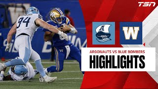 CFL WEEK 19 Toronto Argonauts vs Winnipeg Blue Bombers FULL HIGHLIGHTS [upl. by Anovad]