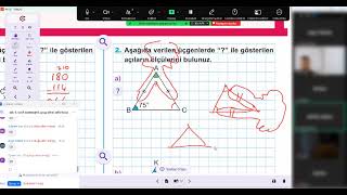 5 kasım 5 sınıf matematik dersi sefa hoca üçgenin iç açıları toplamı [upl. by Mok]