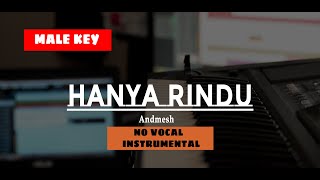 Andmesh Hanya Rindu  Karaoke Male Key [upl. by Yrtnej74]