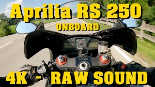 Aprilia RS 250 Onboard  RAW Sound 4k 60fps [upl. by Jollanta187]