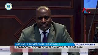 ASS NAT  LA PLÉNIÈRE VOTE UNE NOUVELLE PROROGATION DE LETAT DE SIÈGE DANS LITURI ET LE NORDKIVU [upl. by Atirahc138]