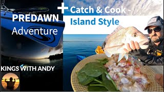 Predawn Kayak ADVENTURE NZ Snapper amp Kahawai  CATCH AND COOK [upl. by Suneya]