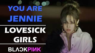 BLACKPINK  Lovesick Girls JENNIEs part KARAOKE [upl. by Tiernan]