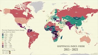 Happiness Index Worldwide 2015  2023 [upl. by Eadnus]