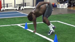 SD Mines Jamel Rover at NFL Pro Day [upl. by Assitruc829]