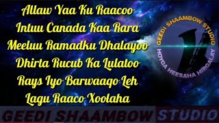 Cabdinasir Sulub  Rabaso With Lyrics  original song [upl. by Coonan]