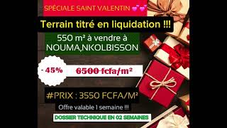 SPECIALE SAINT VALENTIN  Terrain à vendre à Nouma Nkolbisson [upl. by Quinton]