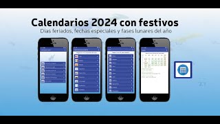 Calendarios 2024 con festivos [upl. by Celin]