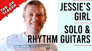 Jessies Girl  Guitar Solo and Rhythm Guitar Lesson Rick Springfield [upl. by Leirvag884]