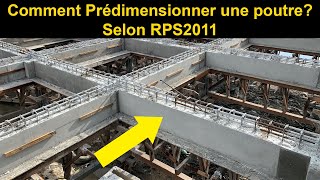 Prédimensionnement des poutres comment quand et pourquoi 🤔 [upl. by Araes985]