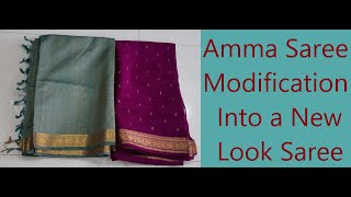 Amma Saree Modification Into a New Look Saree [upl. by Abdel185]