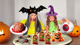 EU E MINHA IRMÃZINHA EXPERIMENTAMOS DOCES DO HALLOWEEN  passamos mal [upl. by Alisun]