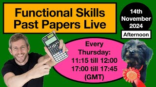 Part 2 NCFE Functionals Skills Maths Past Paper Live [upl. by Pepi]