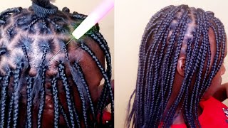 Crochet box braids  No cornrows crochet braids method  Lucy Pius [upl. by Yleen]