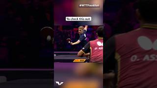 The most creative way to seal match point 🫡 WTTFrankfurt TableTennis [upl. by Alisander]