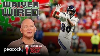 NFL Week 2 Waiver Wire JK Dobbins Isaiah Likely  more  Fantasy Football Happy Hour FULL SHOW [upl. by Eidnim]