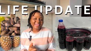 Life update how i made home made zobo drink for my family  pineapplegingerclovedried hibiscus [upl. by Euk]