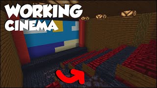 Minecraft How to make a Working Cinema easy [upl. by Etnauq]