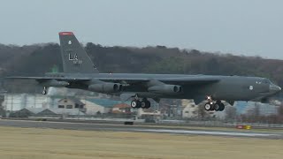 アメリカ空軍 戦略爆撃機 B52ストラトフォートレスが横田基地へ飛来 日米韓合同演習 USAirForce YokotaAirBase B52H Stratofortress LA [upl. by Arrac]