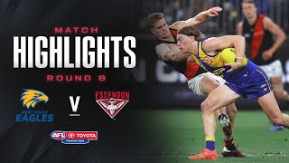 West Coast Eagles v Essendon Highlights  Round 8 2024  AFL [upl. by Ahseined]