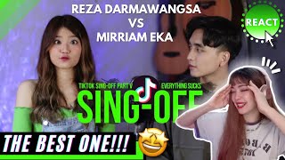 REACT  Reza Darmawangsa SING OFF TIKTOK SONGS PART V vs Mirriam Eka [upl. by Wyck]