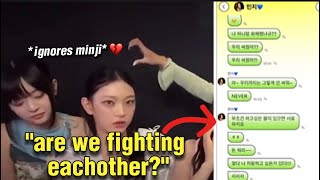 Minji Responds to Fighting Rumors with Hanni [upl. by Eetsirhc]