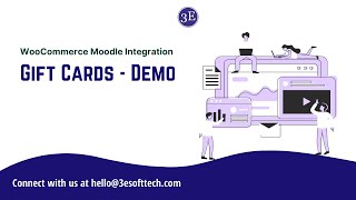 WooCommerce Moodle Integration  Gift Cards I Demo on WooCommerce Moodle Integration [upl. by Annahsed518]