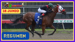 ✅RESUMEN 📽 martes 18 JUNIO 2024 carreras caballos🏇 en el V Centenario💰 [upl. by Trakas259]