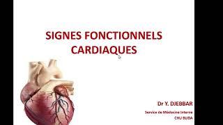 SÉMIOLOGIE  signes fonctionnels cardiaques douleur thoracique dyspnée plapitation syncopes [upl. by Pisarik738]