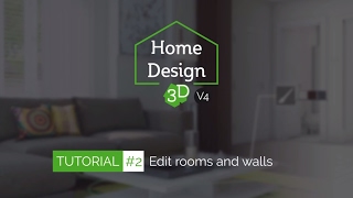 Home Design 3D  TUTO 2  Edit Rooms and Walls [upl. by Nirtiak]