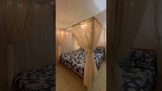 Canopy Bed DIY With Affordable Budget  Canopy Bed IdeaBEDROOM MAKEOVERMaking a simple Canopy Bed [upl. by Nalahs]