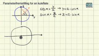 Matematikk R2 Parameterframstilling av en kuleflate [upl. by Igic]