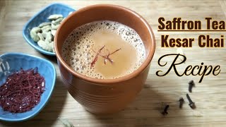 saffron tea recipe  zafrani chai recipe  Kesar chai recipe [upl. by Nyladnor]