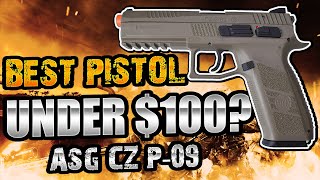 ASG CZ P09 Sportline Gas Blowback Airsoft Pistol Overview [upl. by Isidore]