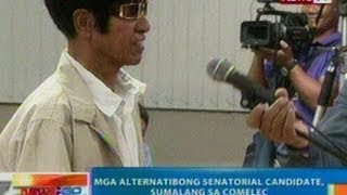 NTG Mga alternatibong senatorial candidate sumalang sa Comelec [upl. by Ruddy]