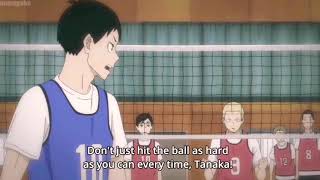 Kurokawa gets a flashback of Tanaka  Haikyuu season 4 [upl. by Fenelia]