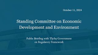 Public Briefing Tlicho Regulatory Framework [upl. by Sullivan]