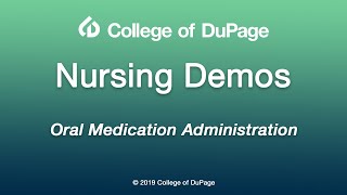 Nursing Demos Oral Medication Administration [upl. by Jepson597]