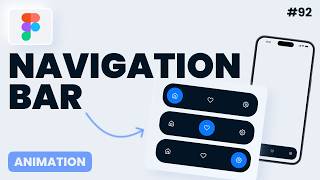 Navigation Bar Animation in Figma  Prototyping Tutorial [upl. by Anilehs81]